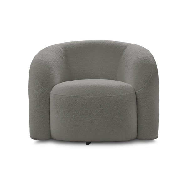 Pelēks grozāms atpūtas krēsls no buklē auduma Elina – Bobochic Paris-image-3