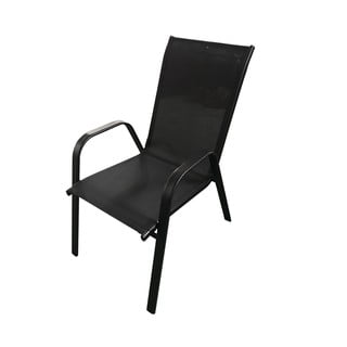 Melns metāla dārza krēsls – Rojaplast