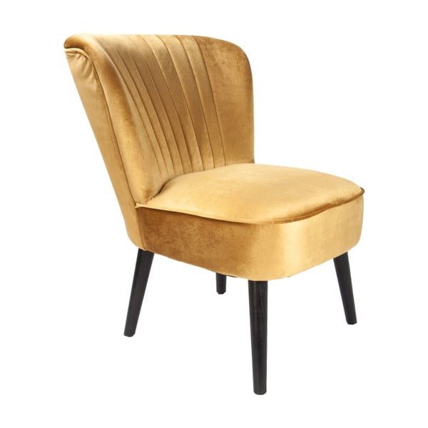Dzeltens krēsls ar samta polsterējumu Leitmotiv Luxury