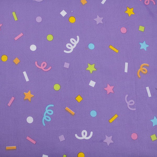 Vienguļamā kokvilnas bērnu gultas veļa 140x200 cm Gabby's Dollhouse "Confetti" – Jerry Fabrics-image-4