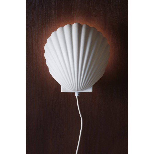 Balta akmensmasas sienas lampa ar vadu Shelly – Jotex-image-1