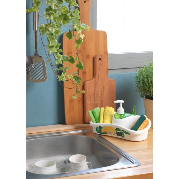 Zaļš trauku mazgāšanas trauks ar mazgāšanas līdzekļa dozatoru Snips-image-1