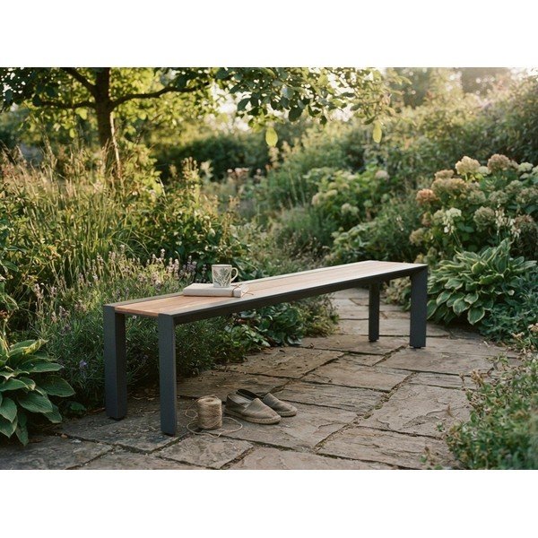 Tumši pelēks/brūns metāla dārza sols Silea – Garden Pleasure-image-3