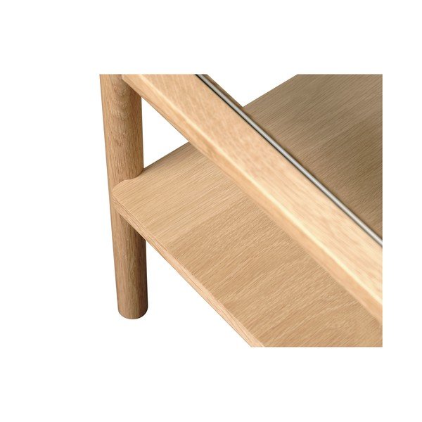 Dabīga toņa stikla žurnālgaldiņš 60x120 cm Elba – Unique Furniture-image-3