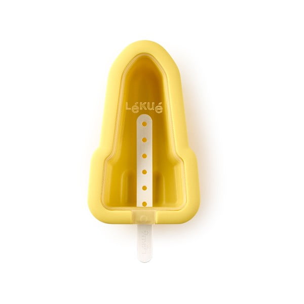 Dzeltena silikona saldējuma forma raķetes formā Lékué Iconic