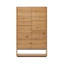 Dabīga toņa skapītis ar ozolkoka imitāciju 100x163,5 cm Alguema – Kave Home