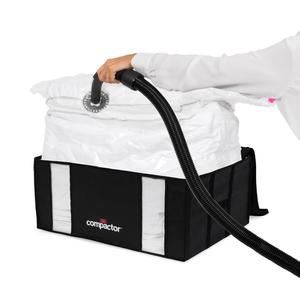 Vakuuma tekstila drēbju uzglabāšanas kaste ar stingrām malām (2 gab.) 50x65x27 cm Black Edition – Compactor-image-3