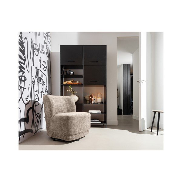 Gaiši brūns samta atpūtas krēsls Atty – WOOOD-image-1