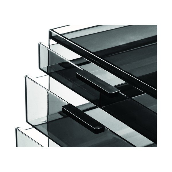 Matēts melns vannas istabas organizators kosmētikai no pārstrādātas plastmasas – iDesign-image-4