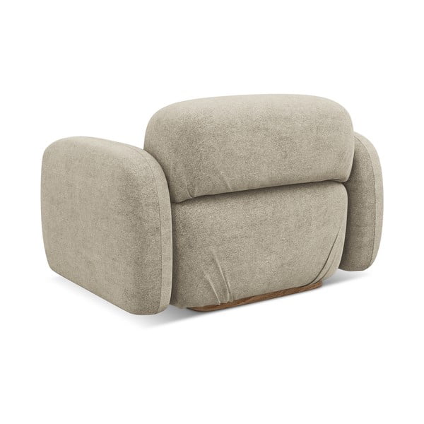 Bēša modulārā dīvāna daļa no buklē auduma Ailani – Makamii-image-3