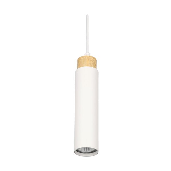 Balta/dabīga toņa piekaramā lampa ar metāla abažūru Claro – Candellux Lighting-image-3