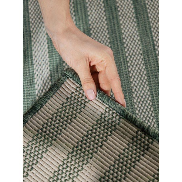 Zaļš/krēmkrāsas iekštelpu un āra paklājs 120x170 cm Haringey Linley – Ted Baker-image-3