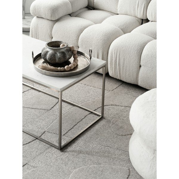 Gaiši pelēks vilnas paklājs 160x230 cm Morphic Botanica – Agnella-image-4