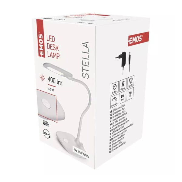 Balta LED galda lampa ar regulējamu spilgtumu (augstums 55 cm) Stella – EMOS-image-2