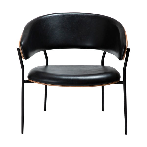 Melns atpūtas krēsls no ādas imitācijas Crib – DAN-FORM Denmark