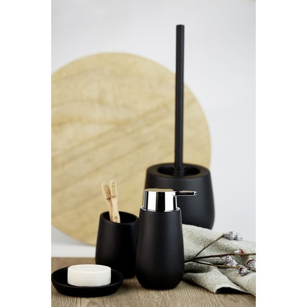 Melns keramikas ziepju dozators Wenko Badi-image-1
