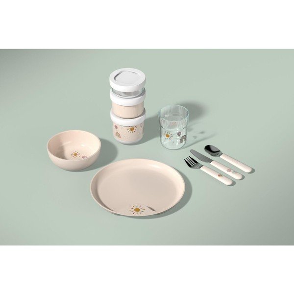 Bēšas plastmasas bērnu pusdienu kārbas (3 gab.) Sunshine & Rainbow – Mepal-image-2