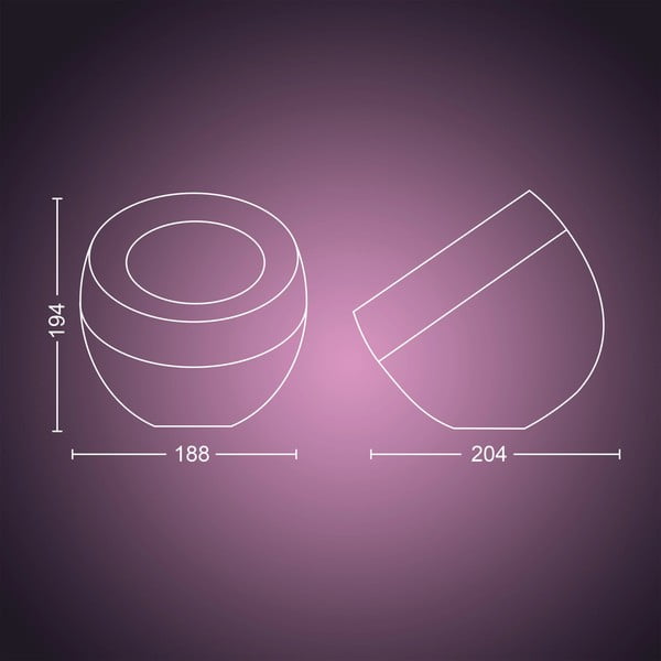 LED viedā galda lampa 8 W Iris – Philips Hue-image-1