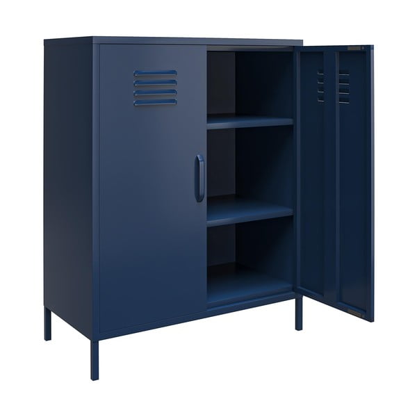 Zils metāla skapis 80x102 cm Bradford – Queer Eye-image-3