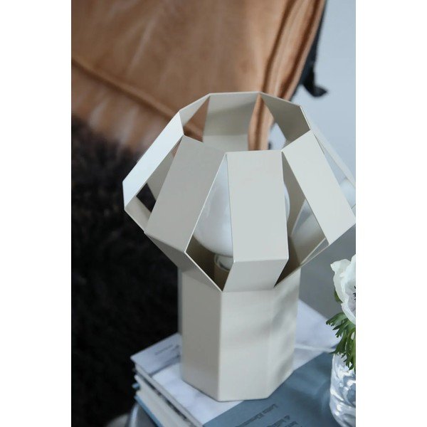 Bēša metāla galda lampa ar metāla abažūru (augstums 27 cm) Octa – Markslöjd-image-2