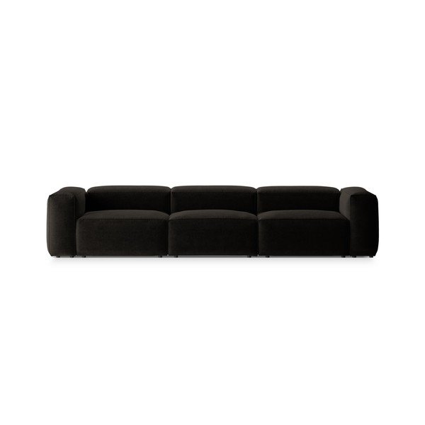 Melns dīvāns 364 cm Bergamo – Cosmopolitan Design