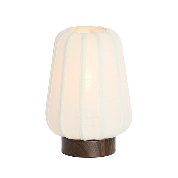 Balta metāla galda lampa ar auduma abažūru (augstums 29 cm) Bibia – Light & Living-image-2