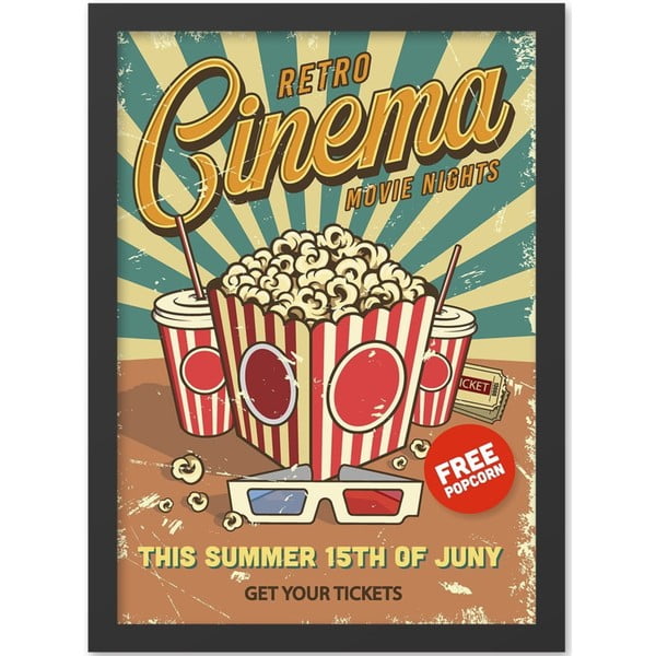 Glezna 40x55 cm Retro Cinema – Wallity