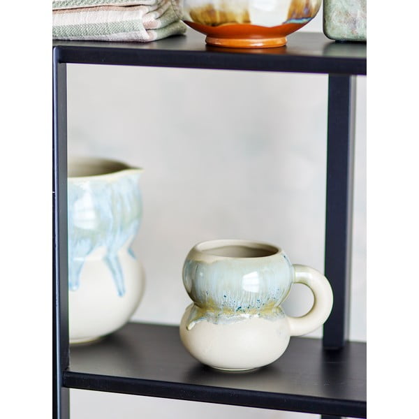 Zilas/krēmkrāsas akmensmasas krūzes (4 gab.) 400 ml Luna – Bloomingville-image-2