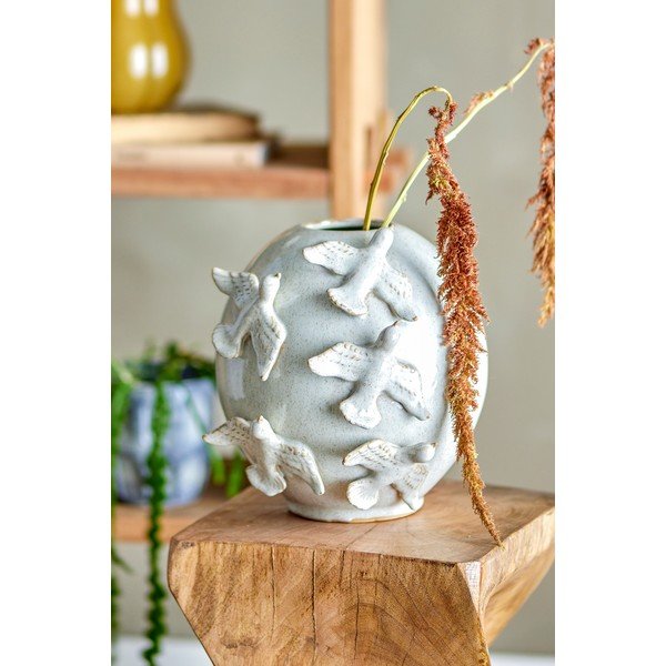 Krēmkrāsas māla vāze (augstums 25 cm) Abira – Bloomingville-image-1