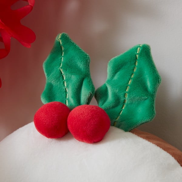 Plīša dekoratīvais spilvens ar Ziemassvētku motīvu 35x35 cm Christmas Pudding – Catherine Lansfield-image-2