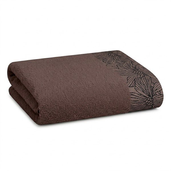 Brūns frotē kokvilnas dvielis 50x100 cm Valencia – My House