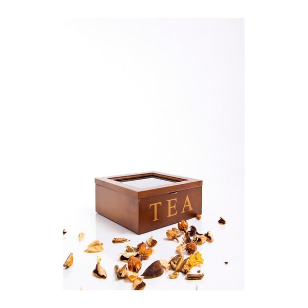 Koka tējas kaste Tēja, 4 nodalījumi