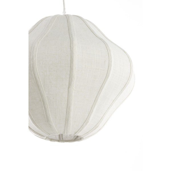 Krēmkrāsas piekaramā lampa ar auduma abažūru ø 10 cm Sukau – Light & Living-image-4