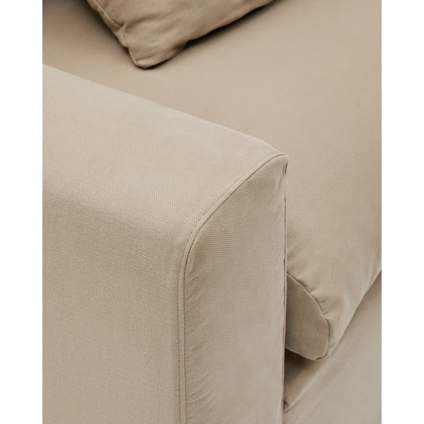 Bēšs lina dīvāns 240 cm Nora – Kave Home-image-2