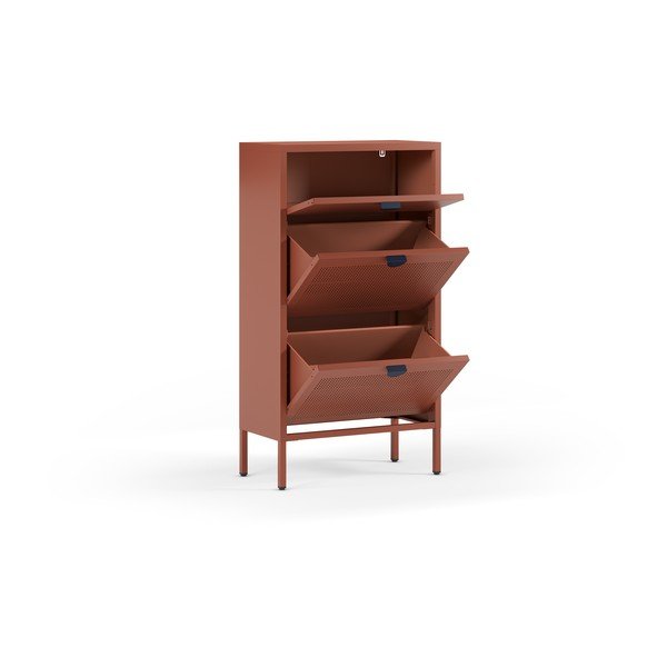 Terakotas oranžs metāla apavu plaukts 60x110x30 cm Sayla – Marckeric-image-3