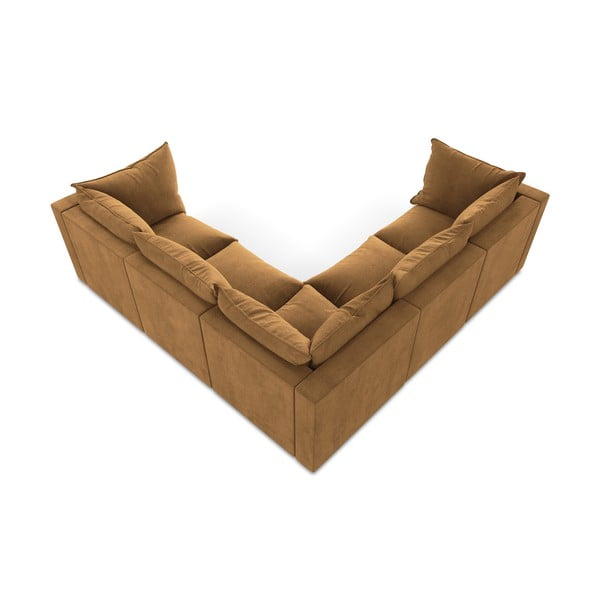 Terakotas oranžs stūra dīvāns Manao – Makamii-image-3