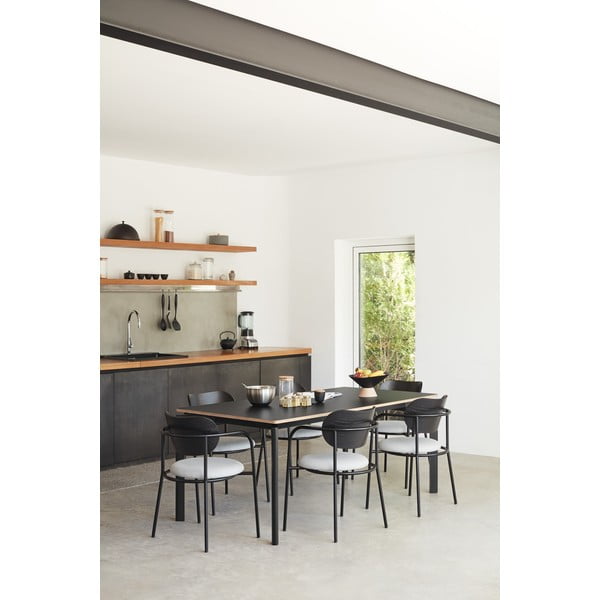 Melns/pelēks ēdamistabas krēsls ar oškoka imitāciju Eclipse – Teulat-image-1