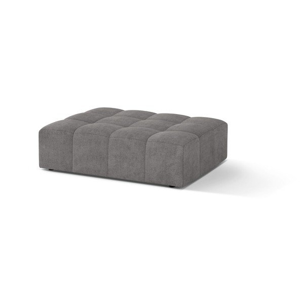 Pelēks kāju soliņš no šenila auduma Chicago – Cosmopolitan Design-image-1