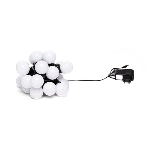 Balta LED gaismiņu virtene LUKKA, 20 gaismiņas-image-2