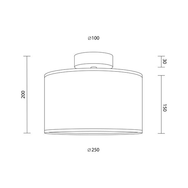 Balta griestu lampa ar trīsstūra rakstu Sotto Luce Taiko, ⌀ 25 cm-image-3