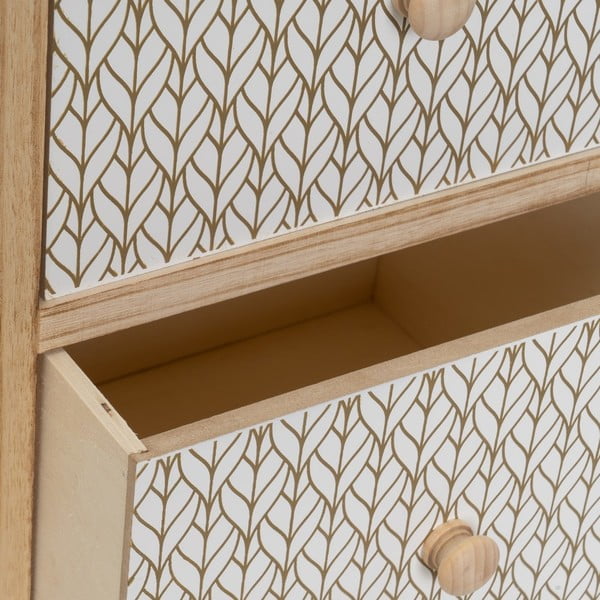 Dabīga toņa paulonijas masīvkoka augsta kumode 34x78 cm – Casa Selección-image-1