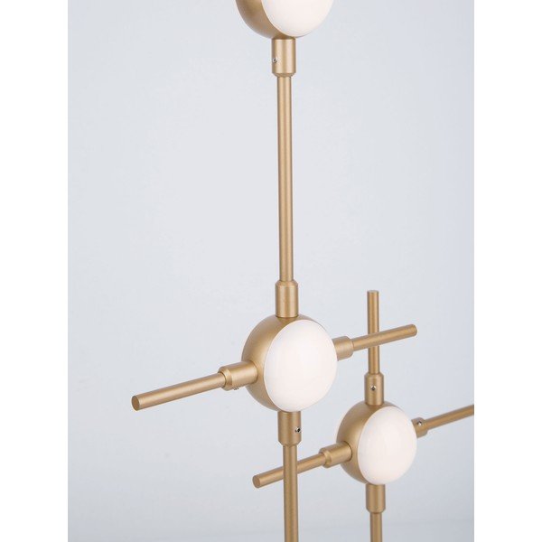 Zelta krāsas metāla LED galda lampa ar akrila stikla abažūru (augstums 52 cm) Atomo – Nova Luce-image-3