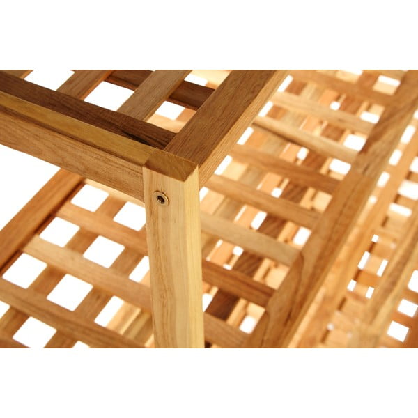 Dabīga toņa valrieksta masīvkoka apavu plaukts – Premier Housewares-image-4