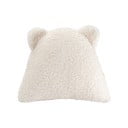 Krēmkrāsas bērnu dīvāna spilvens no buklē auduma Bear – Wigiwama