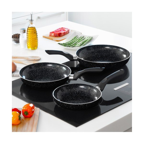 3 melnu InnovaGoods akmens pannu komplekts-image-1