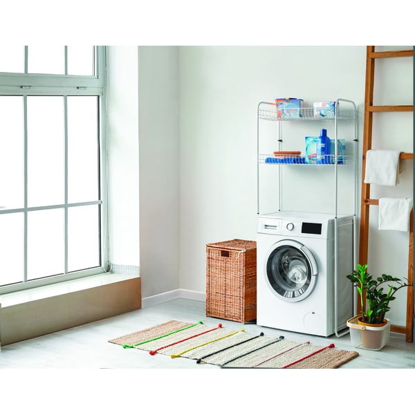 Balts divlīmeņu plaukts virs veļas mašīnas Metaltex Sky Wash-image-1