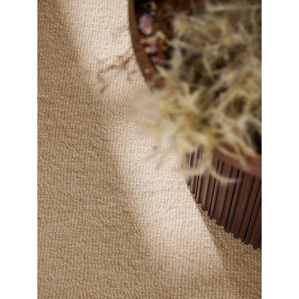 Dabīga toņa ar rokām darināts vilnas apaļš paklājs ø 200 cm Puristic Knots – Elle Decoration-image-3