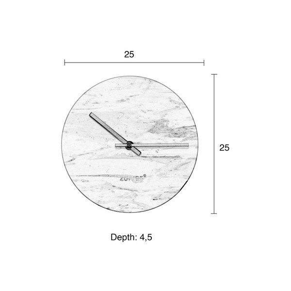 Zaļš marmora sienas pulkstenis Zuiver Marble Time-image-1