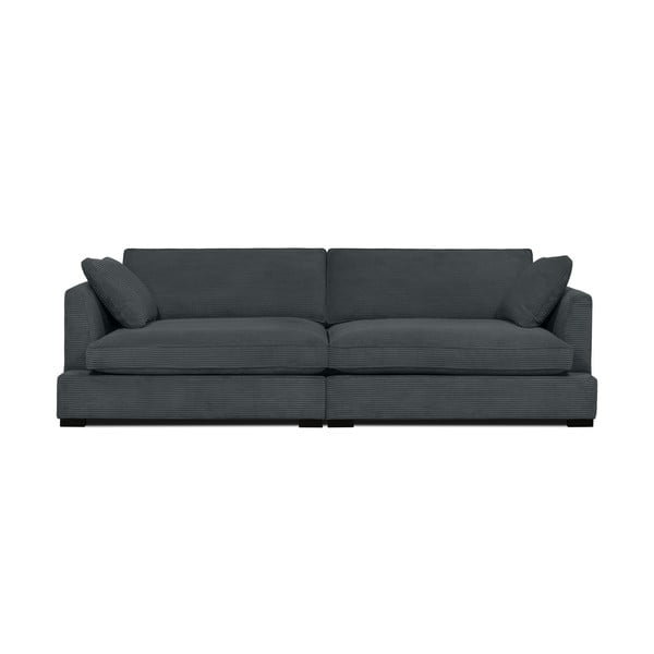 Pelēks velveta dīvāns 266 cm Mobby – Scandic