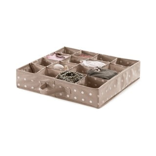 Bēšs atvilktņu organizators ar 16 nodalījumiem Compactor Dots